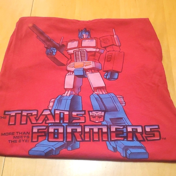 Vintage Transformers Optimus Prime ❤️red Vneck tshirt, Lg  -Y2K ♥️ 🤖 💙 - Picture 5 of 5